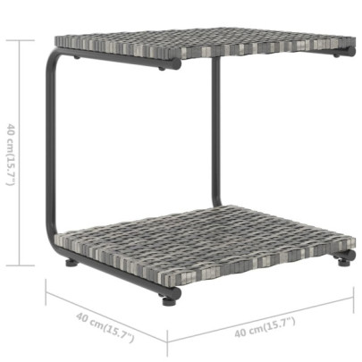 Pat Grădină 2 Persoane cu Perne - Poliratan Gri | Livrare Gratuită