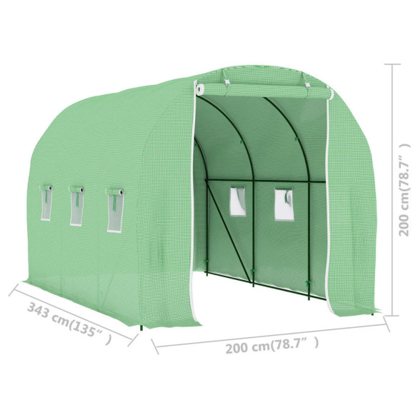 Seră Verde 3,43x2m - Oțel Galvanizat | Livrare Gratuită Seră Verde 3,43x2m - Oțel Galvanizat | Livrare Gratuită