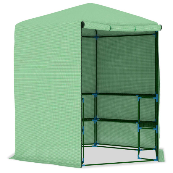 Seră cu Rafturi - 227x223 cm - Oțel | Livrare Gratuită Seră cu Rafturi - 227x223 cm - Oțel | Livrare Gratuită