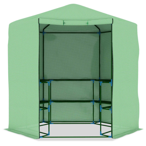 Seră cu Rafturi - 227x223 cm - Oțel | Livrare Gratuită Seră cu Rafturi - 227x223 cm - Oțel | Livrare Gratuită