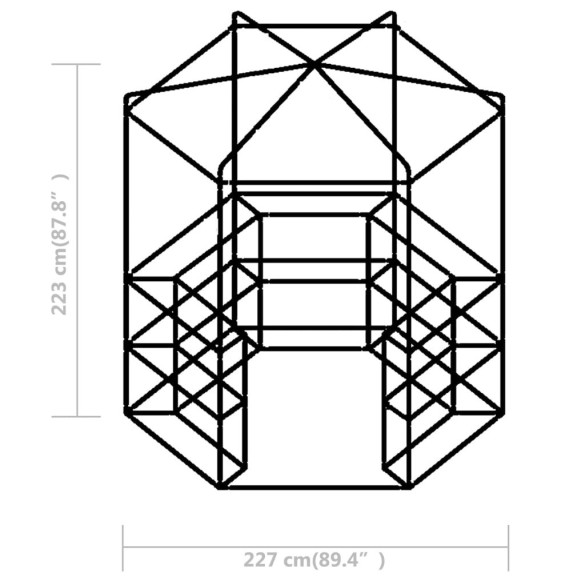 Seră cu Rafturi - 227x223 cm - Oțel | Livrare Gratuită Seră cu Rafturi - 227x223 cm - Oțel | Livrare Gratuită