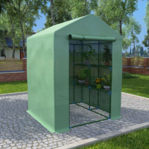Seră cu Rafturi 143x143x195 cm - Oțel Rezistent