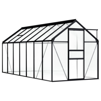 Seră - antracit - 8,17 m² - aluminiu