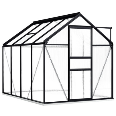 Seră cu cadru de bază - antracit - 4,75 m² - aluminiu