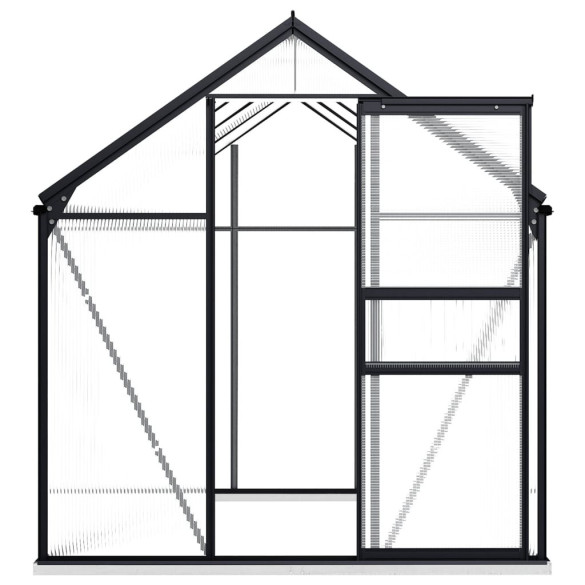 Seră Aluminiu Antracit 4,75m² - Livrare Gratuită