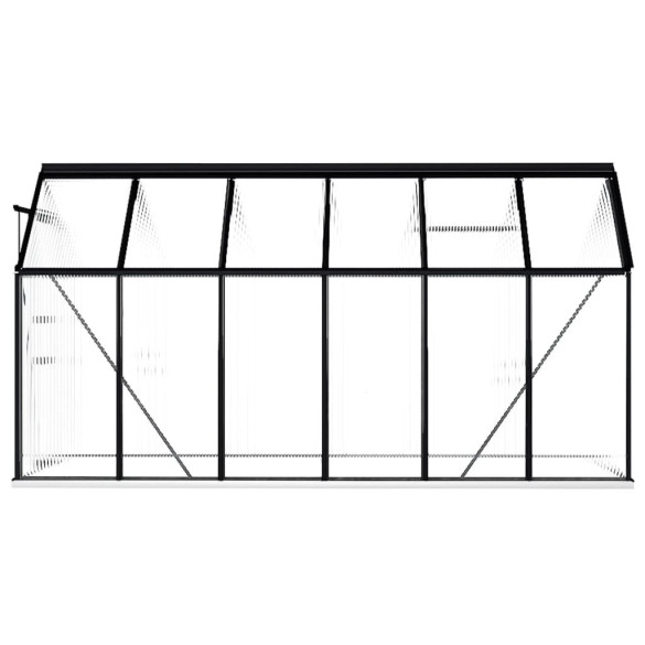 Seră Antracit 7.03 m² - Aluminiu și Policarbonat | Livrare Gratuită