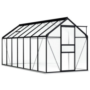 Seră Grădinărit Aluminiu Antracit 8.17m² - Livrare Gratuită
