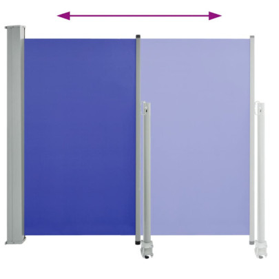 Copertină Laterală Retractabilă pentru Terasă - Albastru