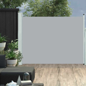 Copertină Laterală Retractabilă Gri - 140x500 cm | Livrare Gratuită