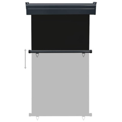 Copertină laterală balcon negru 100x250 cm | Livrare gratuită