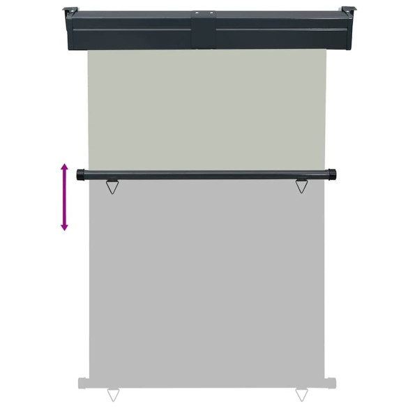 Copertină Laterală Balcon Gri 125x250 cm | Livrare Gratuită