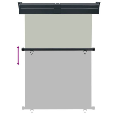 Copertină Laterală Balcon Gri 125x250 cm | Livrare Gratuită