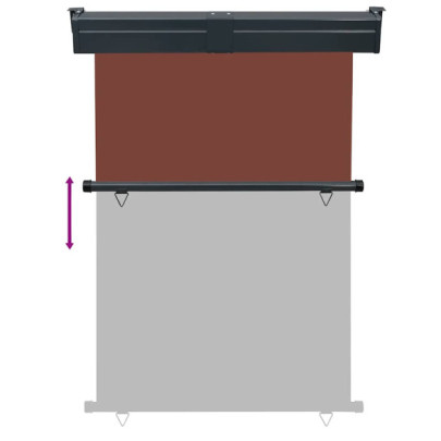 Copertină Laterală Balcon Maro | Intimitate și Protecție Solară