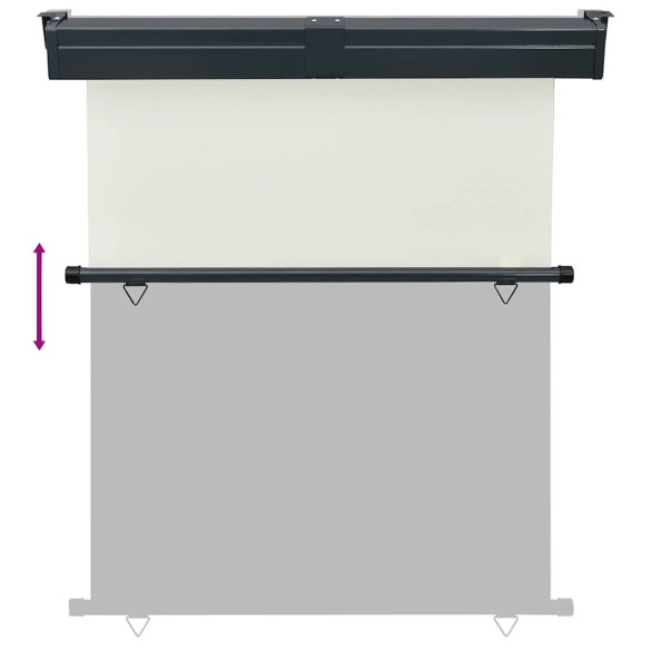 Copertină laterală balcon crem | Intimitate și protecție solară