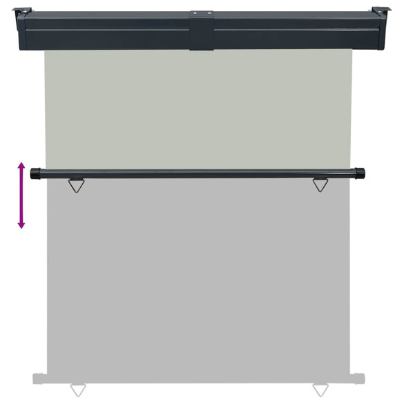 Copertină laterală balcon gri | Protecție soare și intimitate