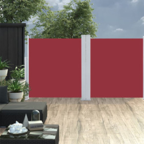 Copertină Laterală Retractabilă Roșu - 120x600 cm