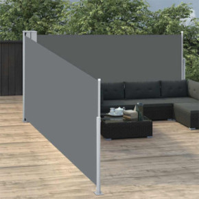 Copertină Laterală Retractabilă Antracit - 100x1000 cm