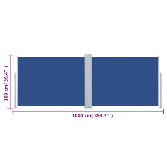 Copertină Laterală Retractabilă Albastră - 100x1000 cm Copertină Laterală Retractabilă Albastră - 100x1000 cm