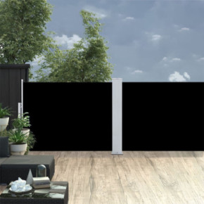 Copertină Laterală Retractabilă Negru 120x1000 cm