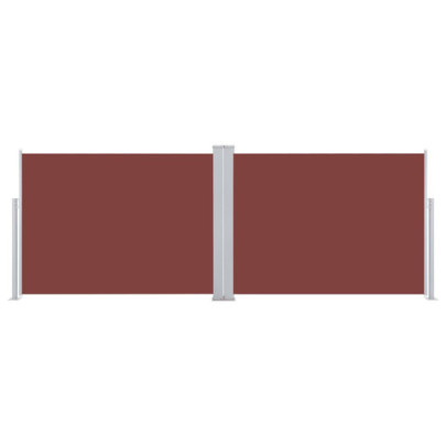 Copertină Laterală Retractabilă Maro 120x1000 cm | Livrare Gratuită