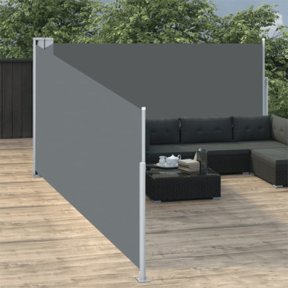 Copertină Laterală Retractabilă Antracit - 140x1000 cm
