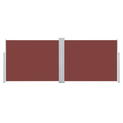 Copertină Laterală Retractabilă Maro 140x1000 cm