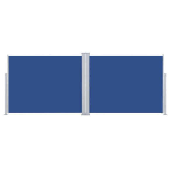 Copertină Laterală Retractabilă Albastru | Protecție Soare și Vânt