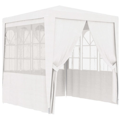 Cort petrecere profesional cu pereți - alb - 2,5 x 2,5 m 90 g/m²
