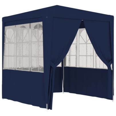 Cort petrecere cu pereți - albastru - 2,5 x 2,5 m - 90 g/m²