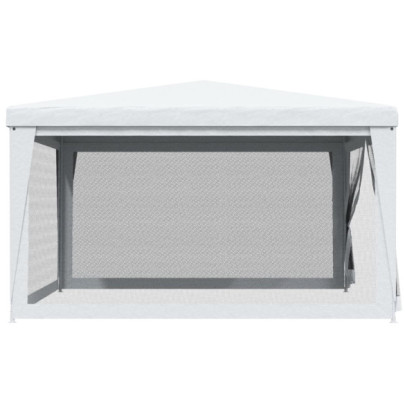 Cort de petrecere cu plasă 4x4m - Alb | Livrare Gratuită