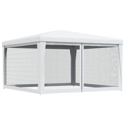 Cort de petrecere cu plasă 4x4m - Alb | Livrare Gratuită