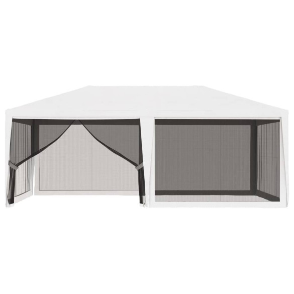 Cort de Petrecere cu Plasă, 4x6m, Alb - Livrare Gratuită
