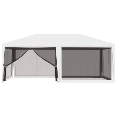 Cort de Petrecere cu Plasă, 4x6m, Alb - Livrare Gratuită