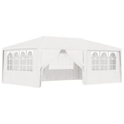 Cort de petrecere profesional cu pereți alb 4 x 6 m 90 g/m²