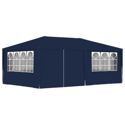 Cort de petrecere profesional cu pereți albastru 4x6 m 90 g/m²