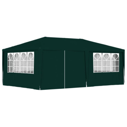 Cort de petrecere profesional cu pereți verde 4 x 6 m 90 g/m²