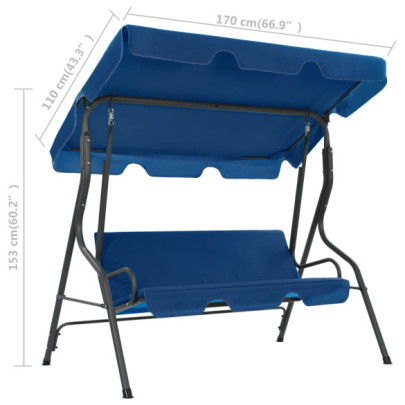 Balansoar Grădină cu Baldachin - Albastru | Livrare Gratuită