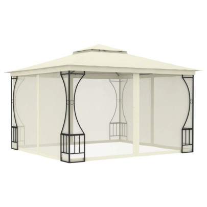 Pavilion cu plase - crem - 300 x 300 x 265 cm