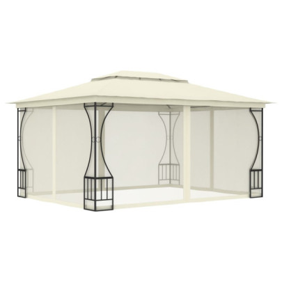 Pavilion cu plase - crem - 300 x 400 x 265 cm
