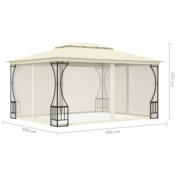 Pavilion cu Plase Crem 300x400cm | Livrare Gratuită Pavilion cu Plase Crem 300x400cm | Livrare Gratuită