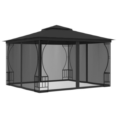 Pavilion cu plase - antracit - 300 x 300 x 265 cm