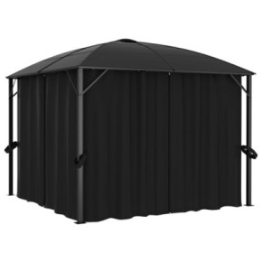Pavilion cu Perdele Antracit 300x300x265 cm | Livrare Gratuita