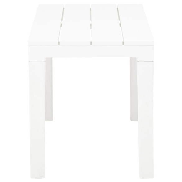 Set 2 Bănci Grădină Alb Plastic | Livrare Gratuită