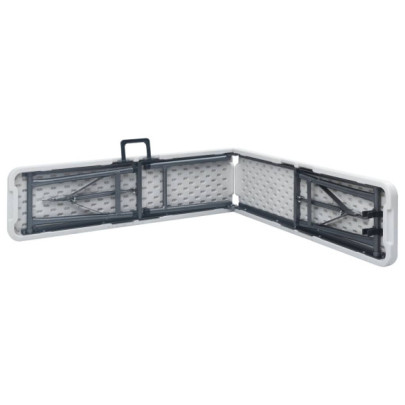 Set 2 Bănci Pliabile Grădină Alb - Transport Gratuit