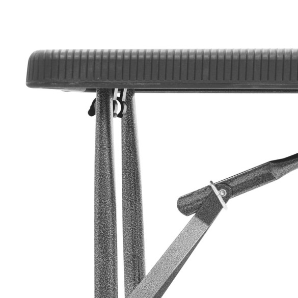 Bănci Grădină Pliabile 2 Buc - Negru 180 cm - HDPE | Livrare Gratuită