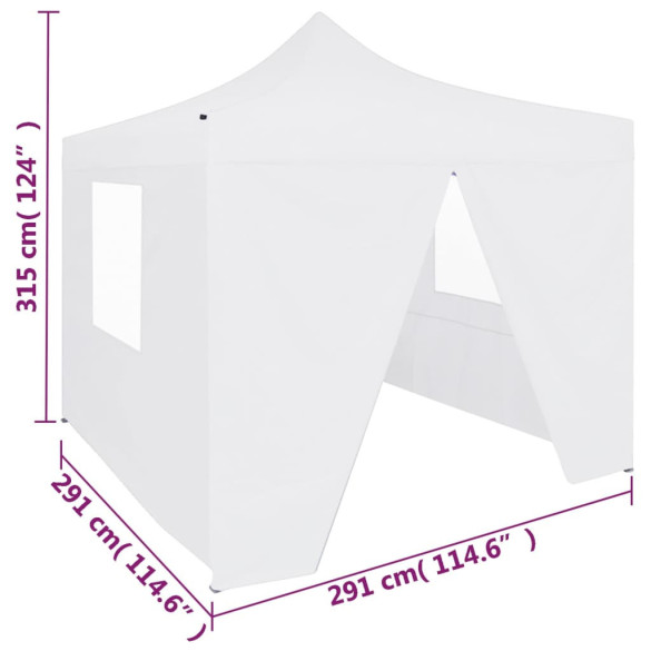 Cort Pliabil 4 Pereți 3x3m - Alb, Oțel | Livrare Gratuită Cort Pliabil 4 Pereți 3x3m - Alb, Oțel | Livrare Gratuită