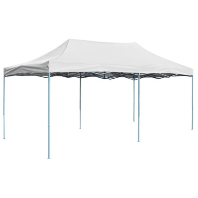 Cort de petrecere pliabil profesional - alb - 3 x 6 m - oțel