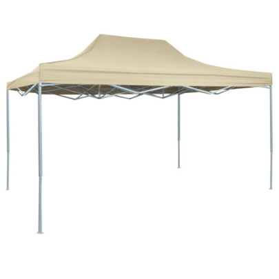 Cort de petrecere pliabil profesional - crem - 3 x 4 m - oțel