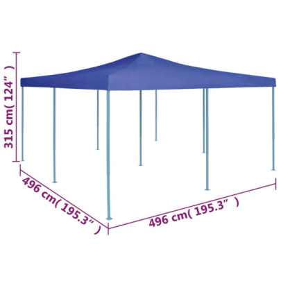 Pavilion Pliabil 5x5m Albastru - Livrare Gratuită