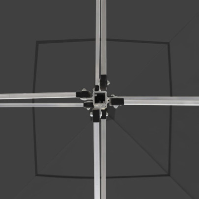 Cort de Petrecere Pliabil Antracit 2x2m - Aluminiu | Livrare Gratuită